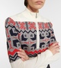 Nordic intarsia wool half-zip sweater