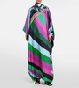 Iride silk twill kaftan