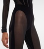 x Mugler Flock Shaping paneled stirrup leggings