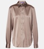 Silk-blend satin shirt