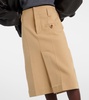 Cotton canvas pencil skirt