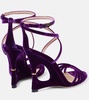 Paradis velvet wedge sandals