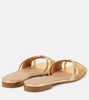 Penn raffia and metallic leather sandals