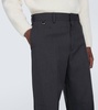 Wool straight pants