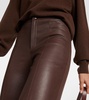 Kam high-rise leather pants