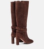 Very Bow Tie 85 suede knee-high boots