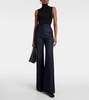 José cotton and silk wide-leg pants