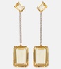 14kt gold earrings with citrine and diamonds