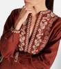 Faye embroidered linen kaftan