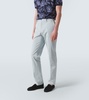 Embroidered paisley cotton jacquard chinos