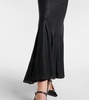 Laminated jersey maxi dress 