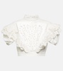 Ometto broderie anglaise cotton cropped top