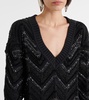 Zig Zag sequined oversized sweater