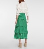 Frieda tiered polka-dot chiffon skirt