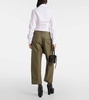 Alien cropped cotton wide-leg pants