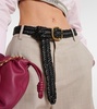 Woven leather belt