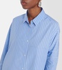 Striped cotton poplin shirt