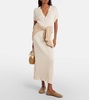 Aria ribbed-knit cotton jersey midi dress