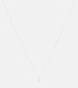 Dot 14kt gold necklace with diamond and pearl