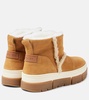 Shearling-lined suede ankle boots