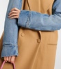 Blue & Tan Wool & Denim Coat