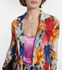 Pleated floral coat