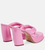 Patent leather platform sandals