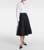 White Label Peters cotton poplin midi skirt