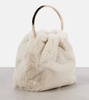 Bon Bon Small faux shearling bucket bag