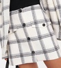 Ocroma checked wool miniskirt