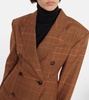 Checked virgin wool blazer