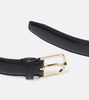 Slim leather belt