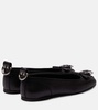 Lock leather ballet flats