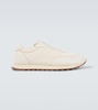 Owen leather-trimmed sneakers