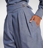 Valmar cotton-blend chambray Bermuda shorts