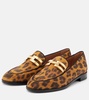 Brandi leopard-print leather loafers