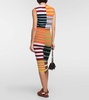 Striped wool midi dress