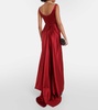 Draped satin gown