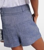 Runo high-rise linen-blend shorts