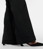 Wide-leg wool-blend pants