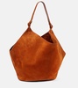 Medium Lotus suede tote bag