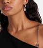 Swarovski® and faux pearl hoop earrings