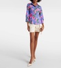 Floral cotton-blend shirt