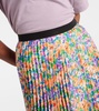 Floral pleated midi skirt 