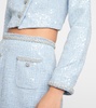 Cropped sequin curled blazer