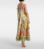 Pinball Printed Linen Maxi Dress