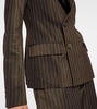 Tattoo pinstripe wool-blend blazer