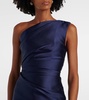 Kira one-shoulder twill gown