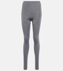 High-rise cashmere and silk leggings