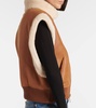 Edwina shearling-trimmed leather vest